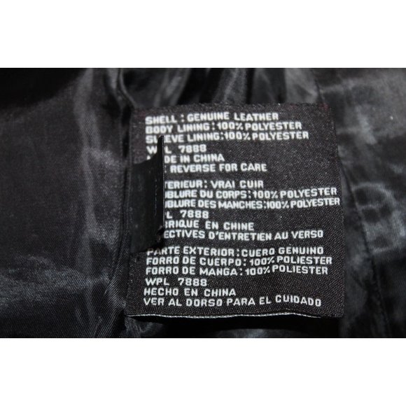 Michael Kors Leather Full Zip Studded Motorcycle Jacket Moto Biker Black Size XS - Picture 7 of 9